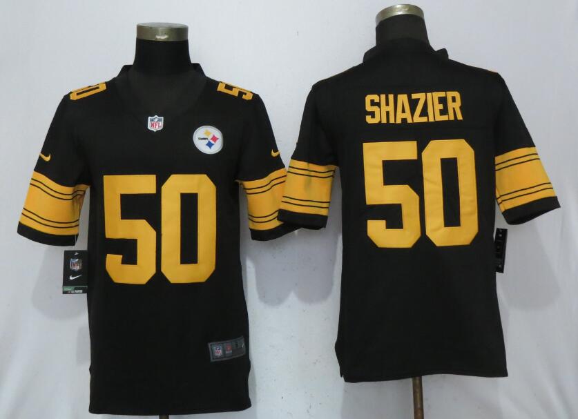 Men Pittsburgh Steelers 50 Shazier Navy Black Color Rush Limited Nike NFL Jerseys